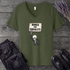 Bones For Equality V-Neck T-Shirt