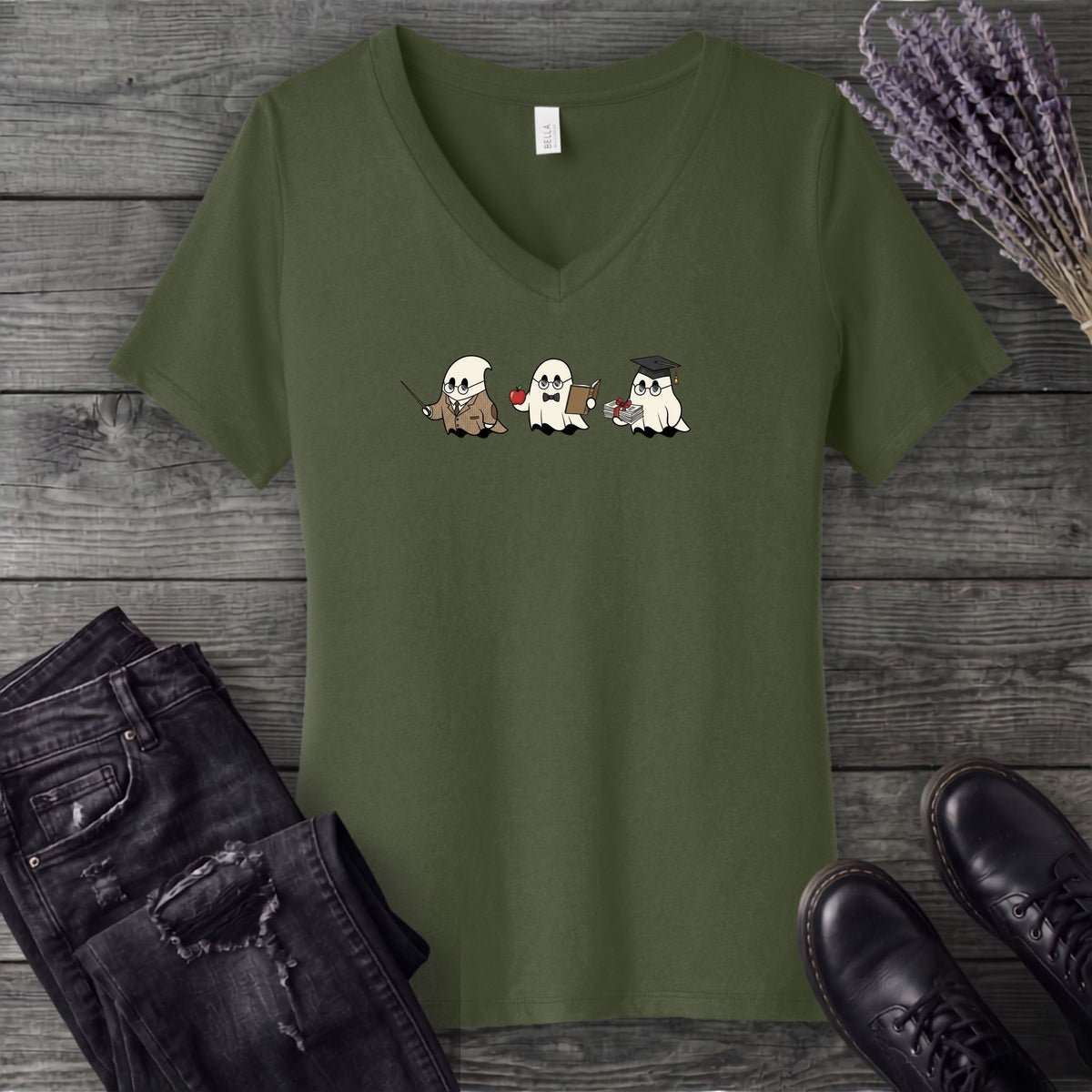 Professor Ghost Trio V-Neck T-Shirt
