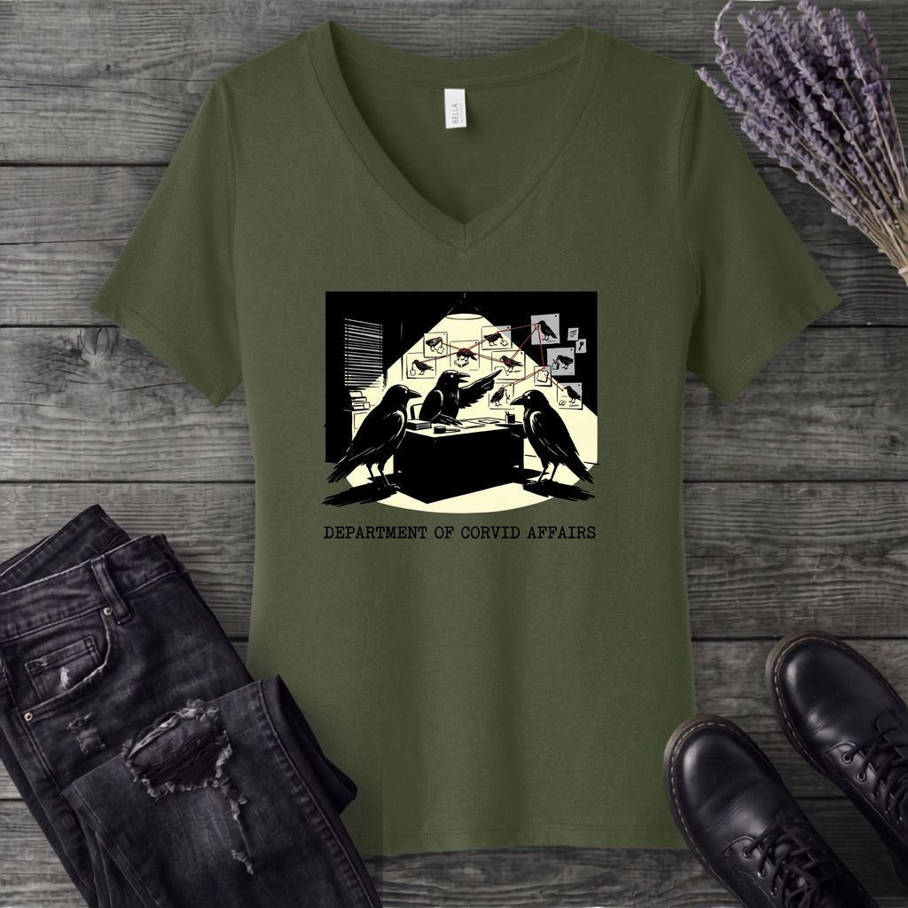 Department of Corvid Affairs V-Neck T-Shirt