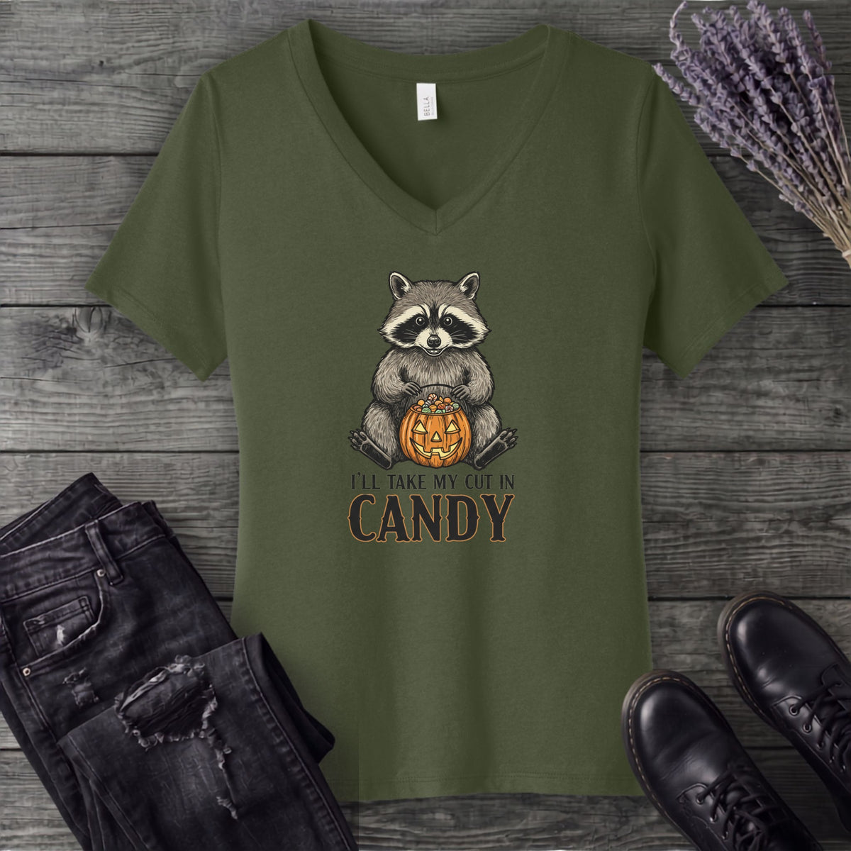 Ill Take My Cut In Candy V-Neck T-Shirt
