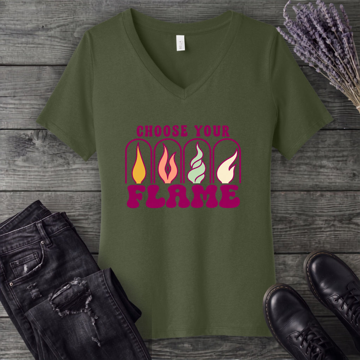 Choose Your Flame V-Neck T-Shirt