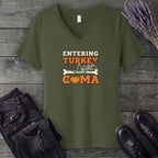 Entering Turkey Coma V-Neck T-Shirt