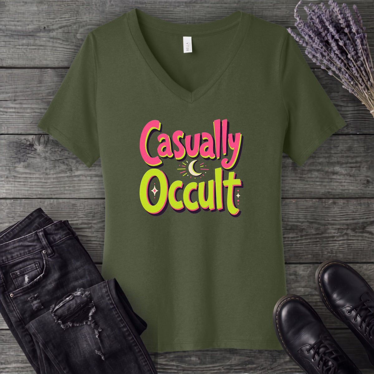 Bright Casually Occult V-Neck T-Shirt