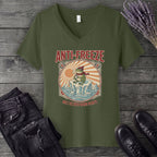 Anti Freeze Frog V-Neck T-Shirt