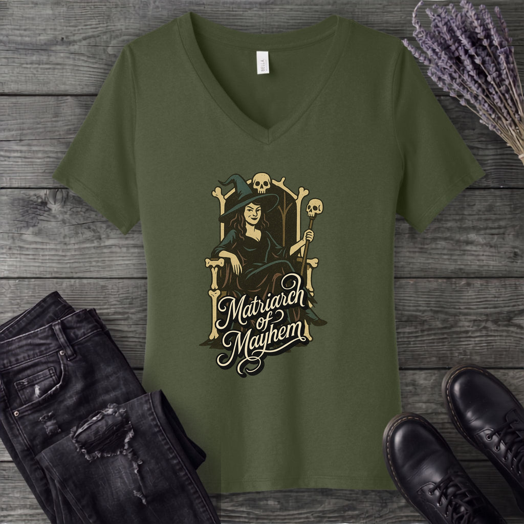 Matriarch of Mayhem V-Neck T-Shirt