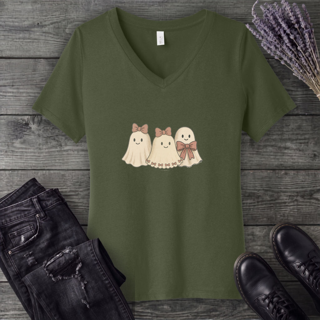 coquette ghost trio V-Neck T-Shirt