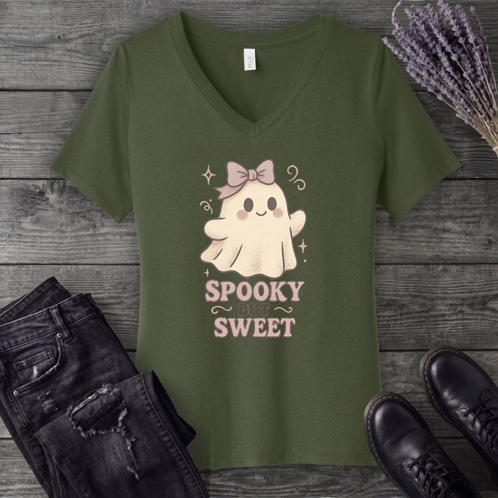 Spooky But Sweet V-Neck T-Shirt