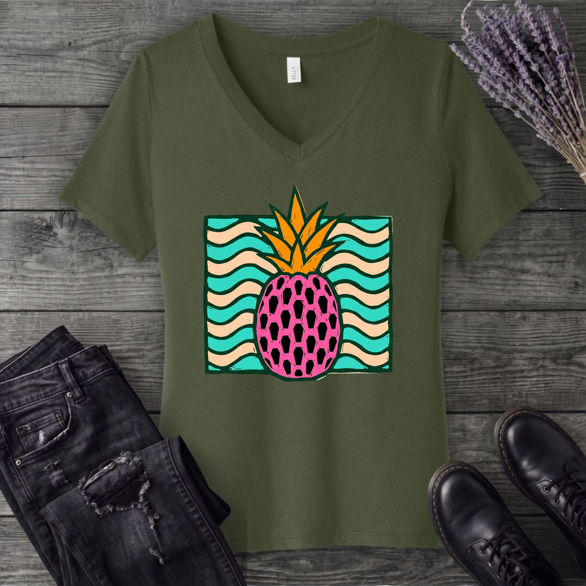 pineapple coffins V-Neck T-Shirt