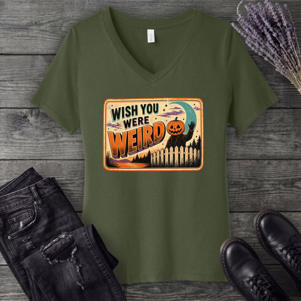 Wish You Were Weird V-Neck T-Shirt