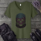 Skull Forest V-Neck T-Shirt