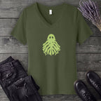 Monstera Ghost V-Neck T-Shirt