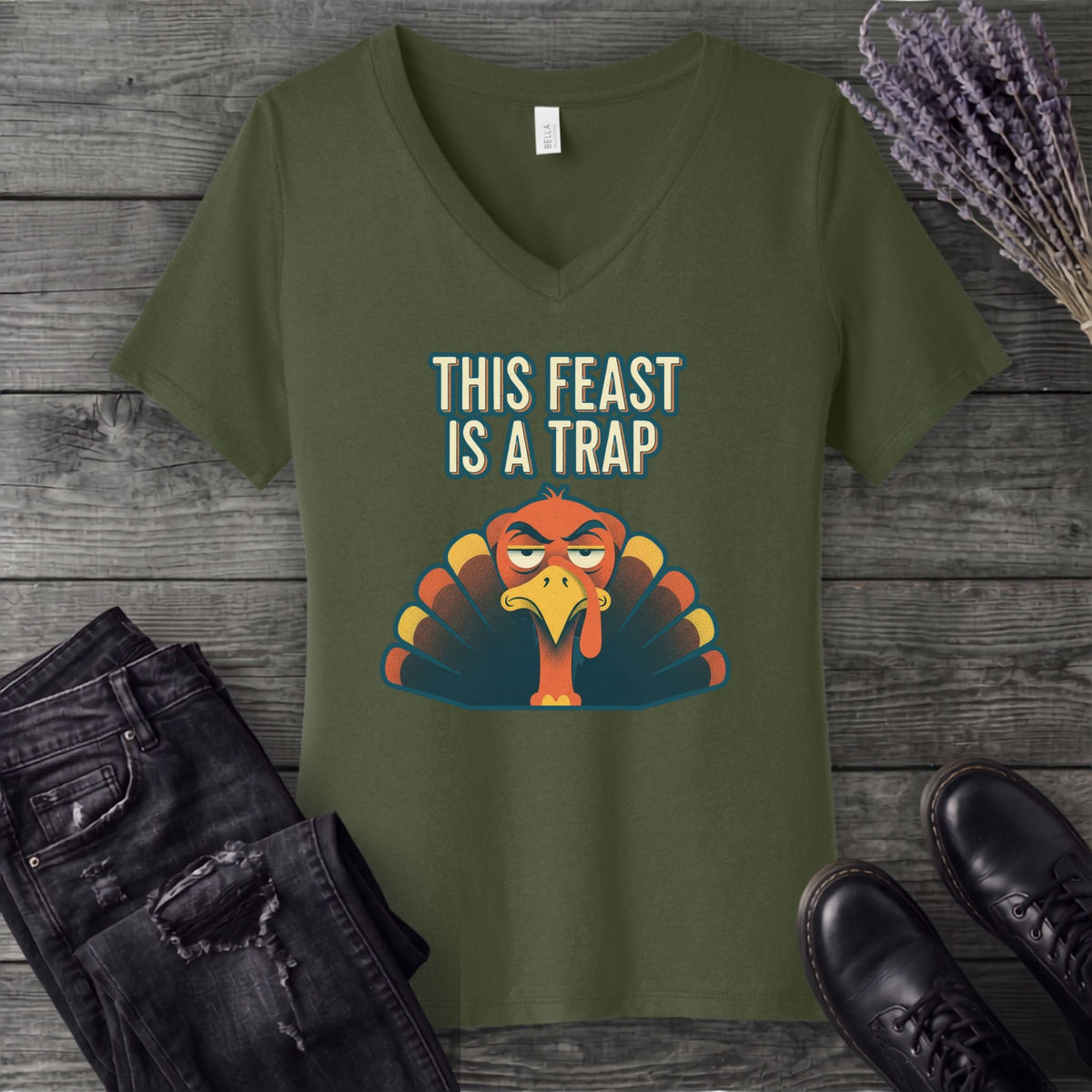This Feast Is A Trap V-Neck T-Shirt