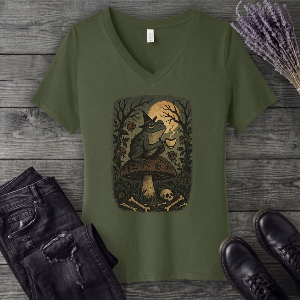 Frog Garden V-Neck T-Shirt