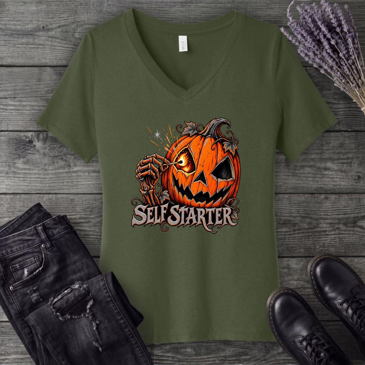 Self Starter V-Neck T-Shirt