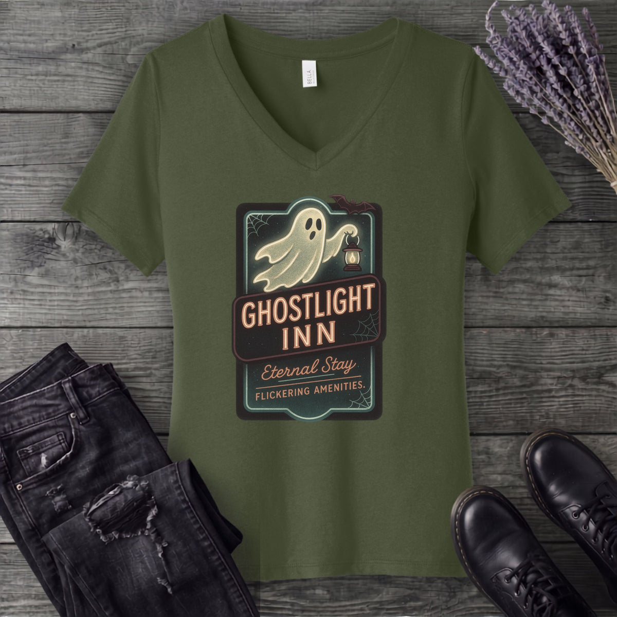 Ghostlight Inn V-Neck T-Shirt