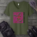 stay strange bats and cherries V-Neck T-Shirt