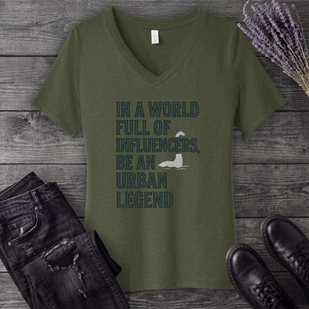 World Full Of Influencers Nessie V-Neck T-Shirt