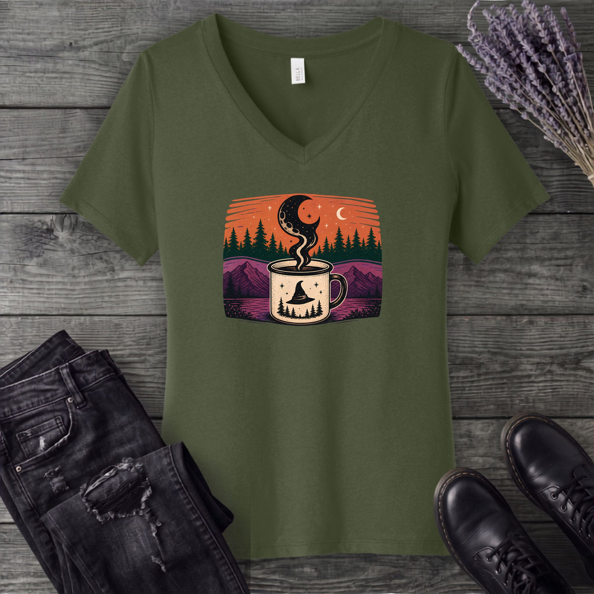 Witchy Camp Cup V-Neck T-Shirt