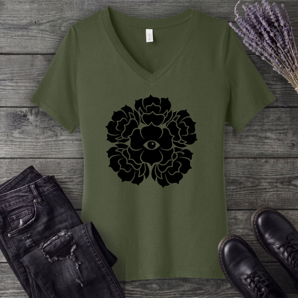 Third Eye Bloom V-Neck T-Shirt