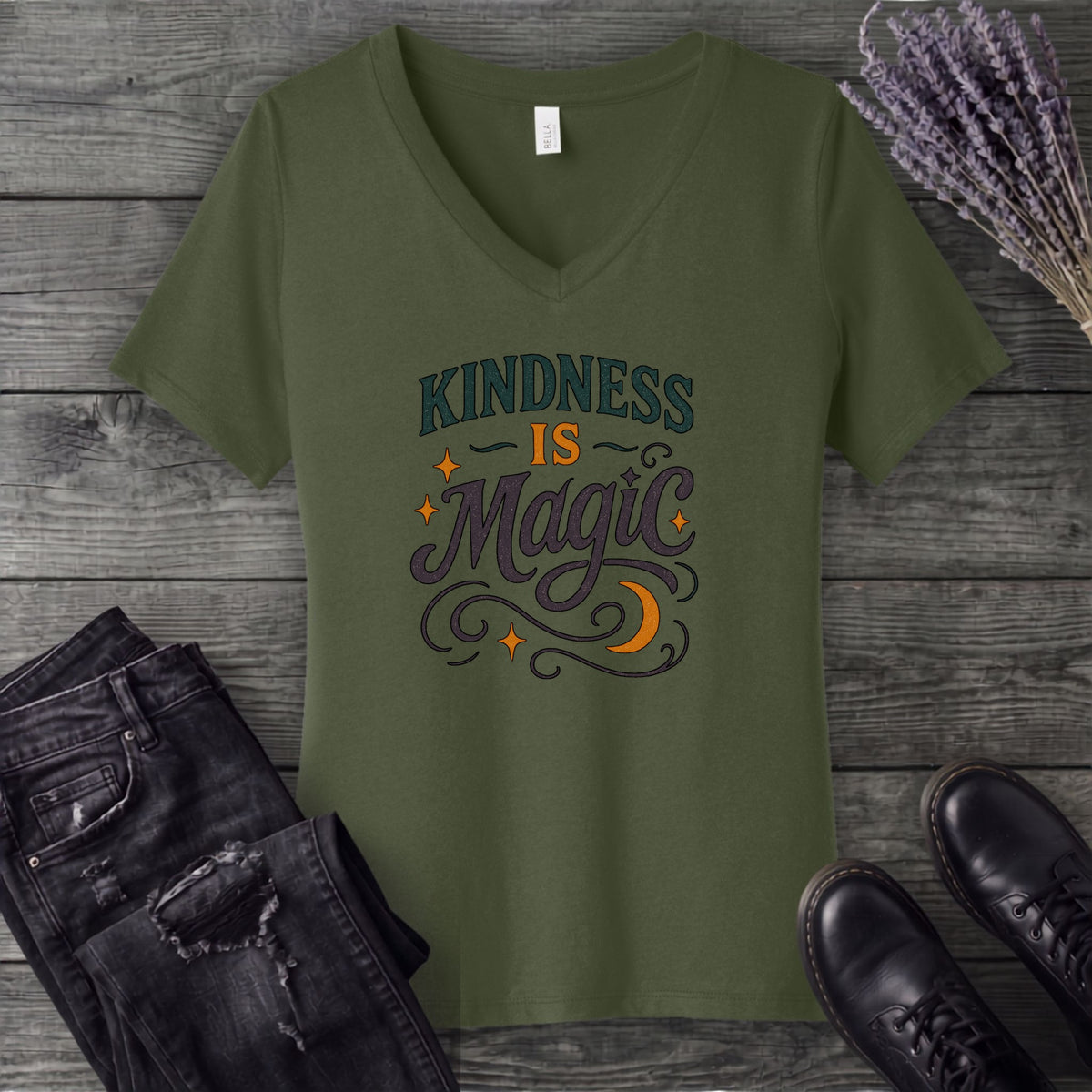Kindness Is Magic V-Neck T-Shirt