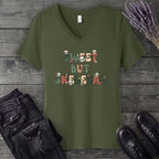 Sweet But Skeletal V-Neck T-Shirt