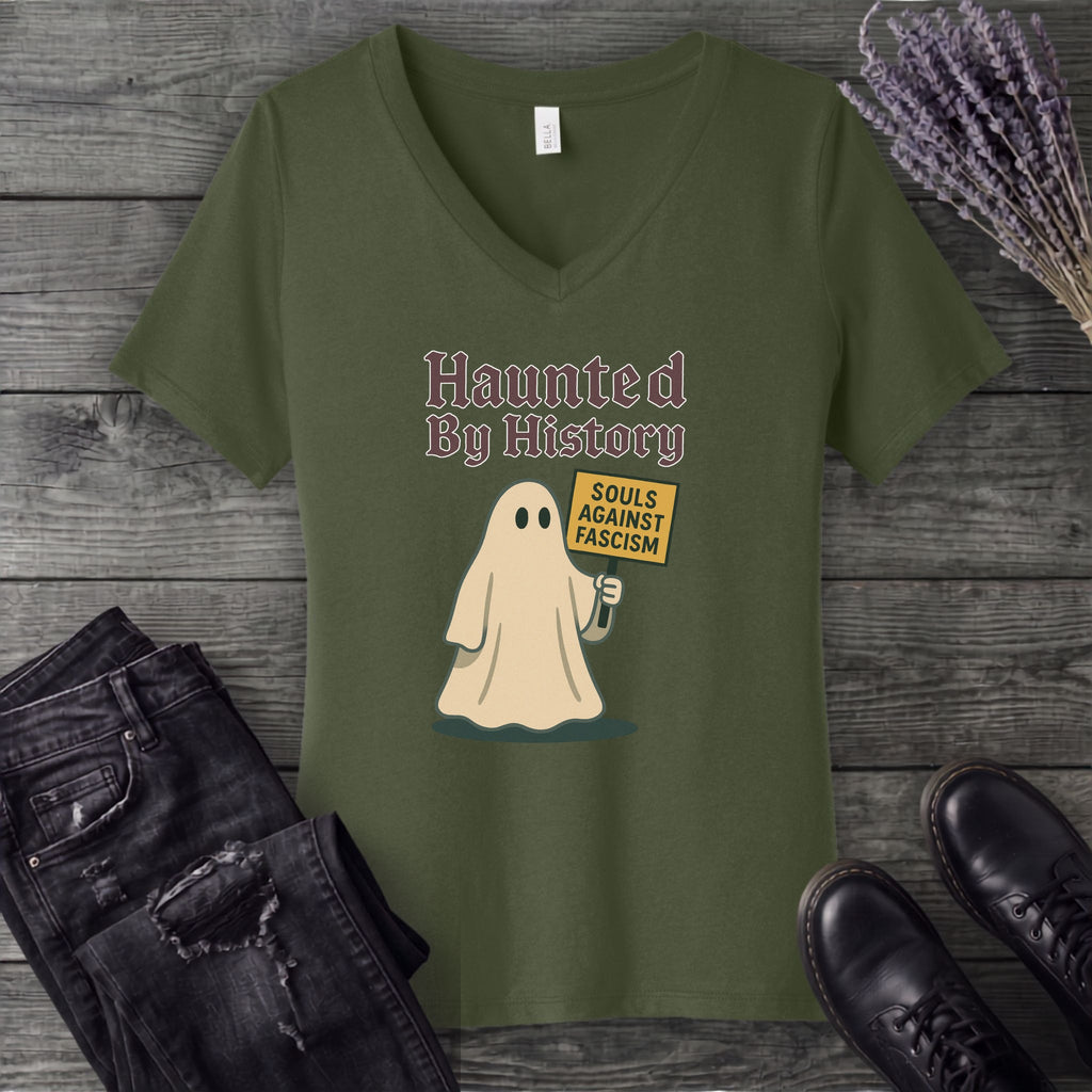 Haunted By History V-Neck T-Shirt