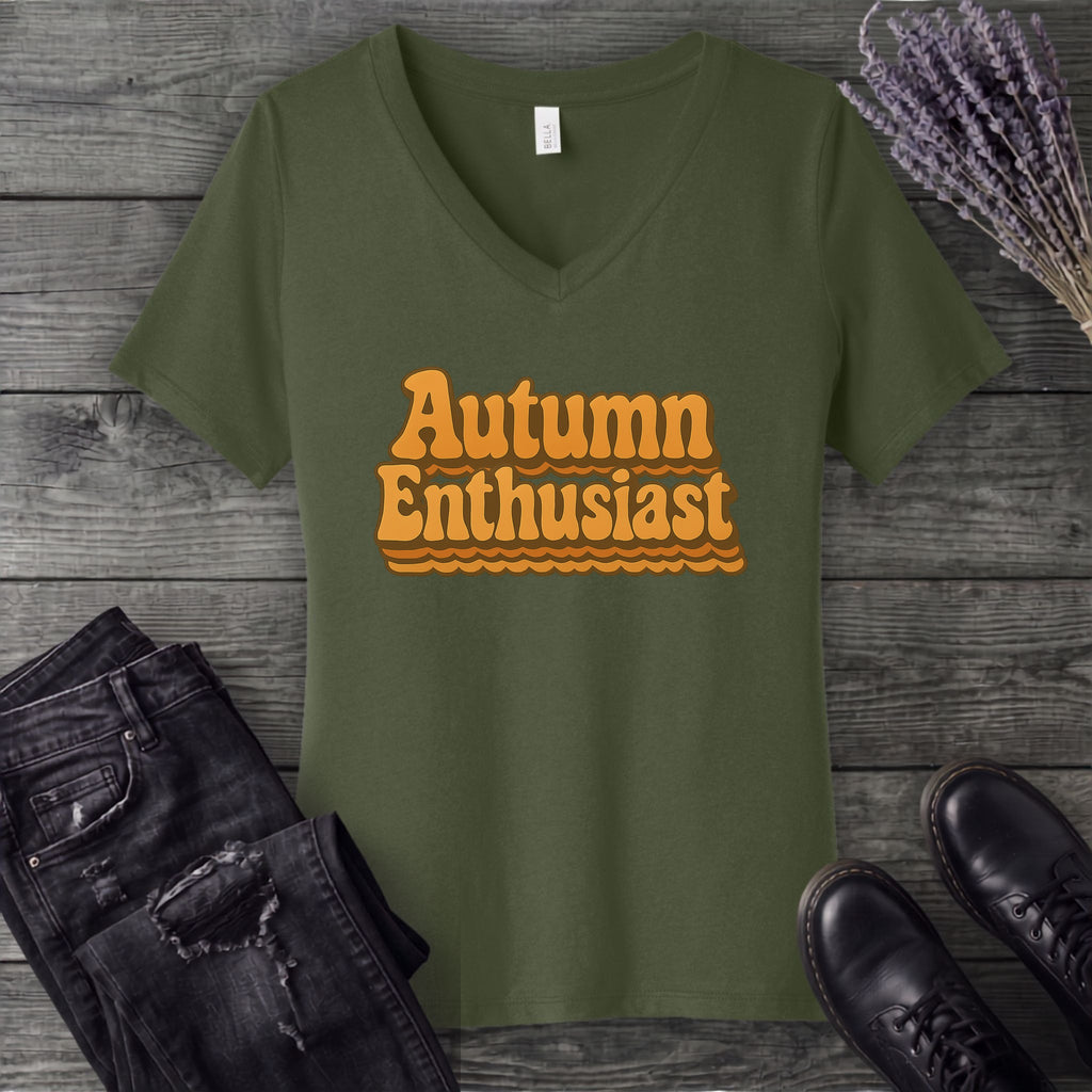 autumn enthusiast V-Neck T-Shirt