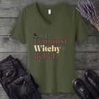 Feminist Witchy Rebel V-Neck T-Shirt