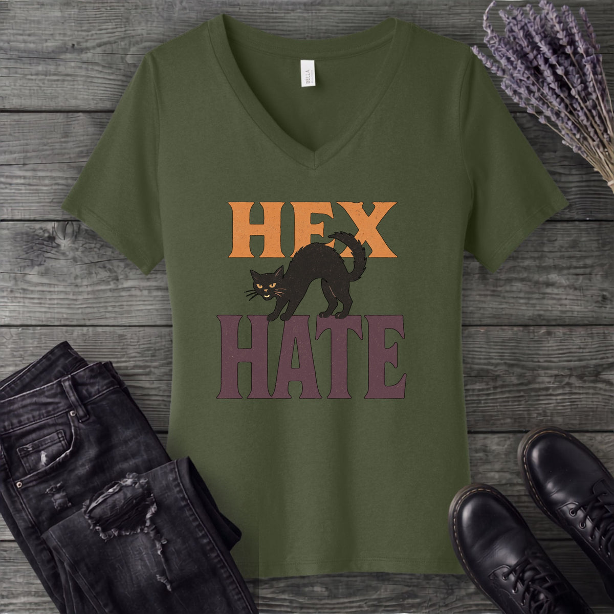 Hex Hate V-Neck T-Shirt