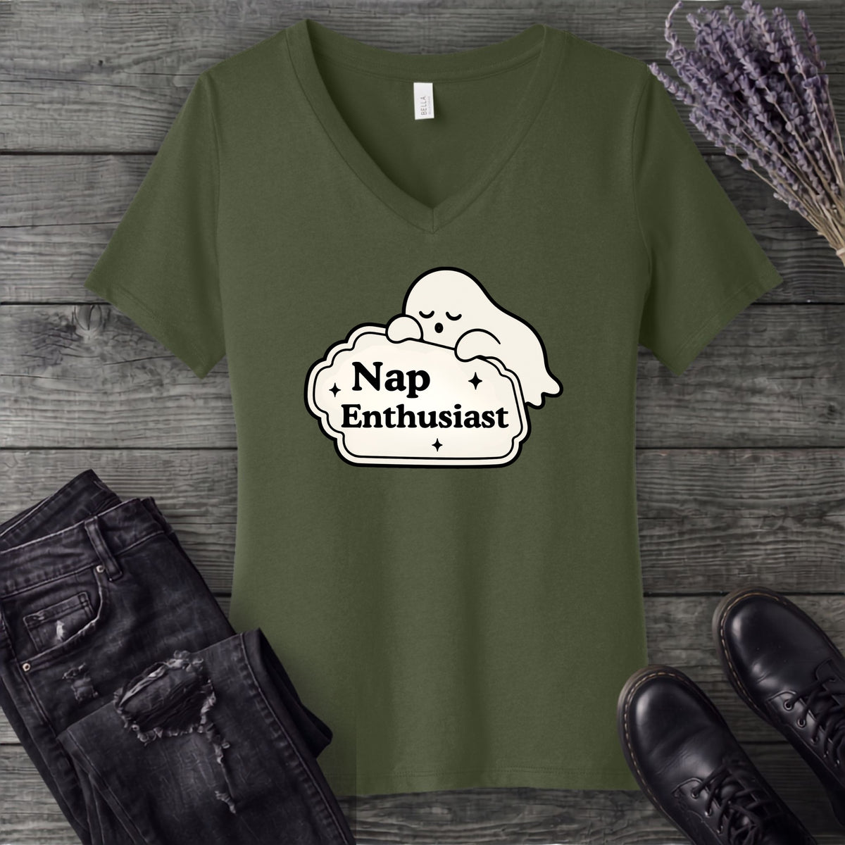 Nap Enthusiast V-Neck T-Shirt