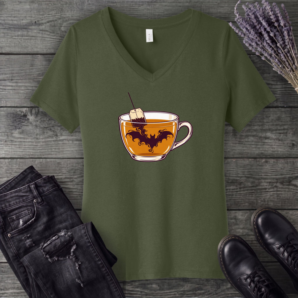 Bat-Tea V-Neck T-Shirt