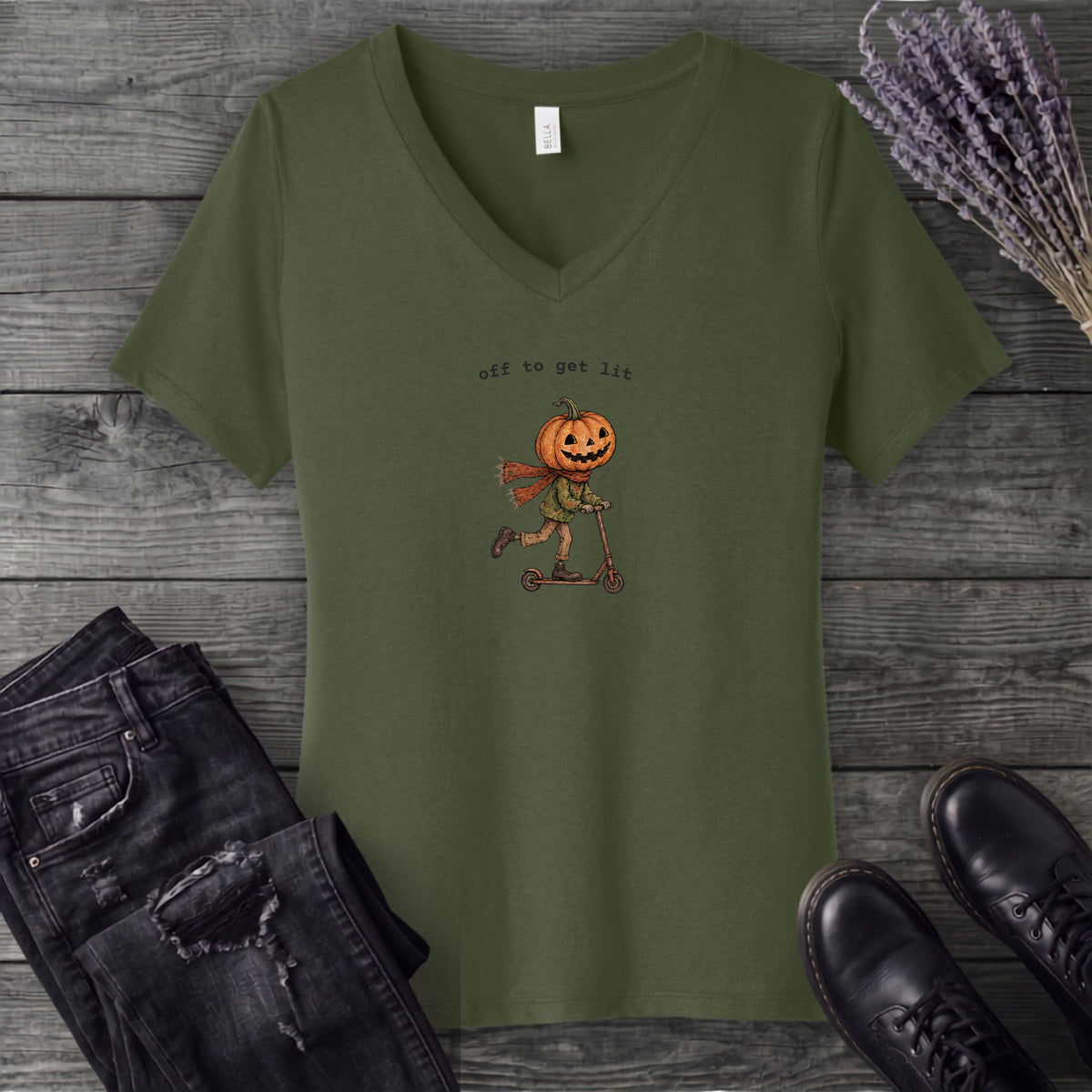 Off To Get Lit V-Neck T-Shirt