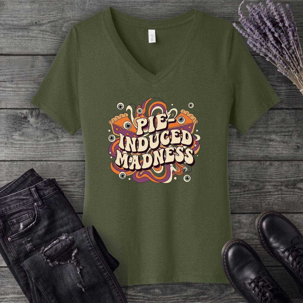 Pie Induced Madness V-Neck T-Shirt