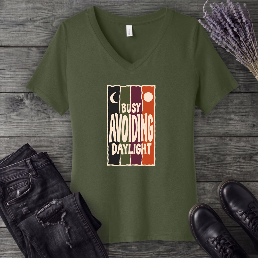 Avoiding Daylight V-Neck T-Shirt