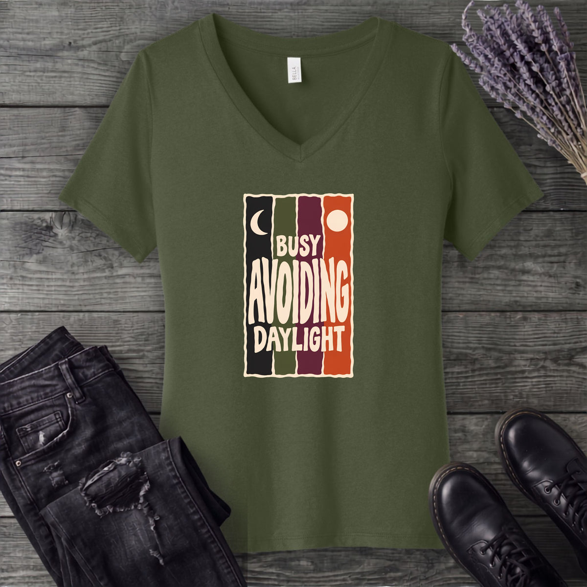 Avoiding Daylight V-Neck T-Shirt