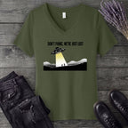 Dont Panic Were Lost V-Neck T-Shirt