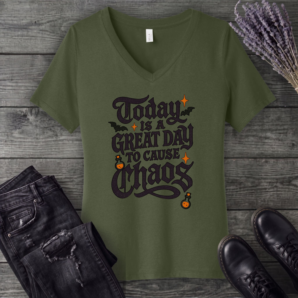 Today Is A Great Day To Cause Chaos V-Neck T-Shirt