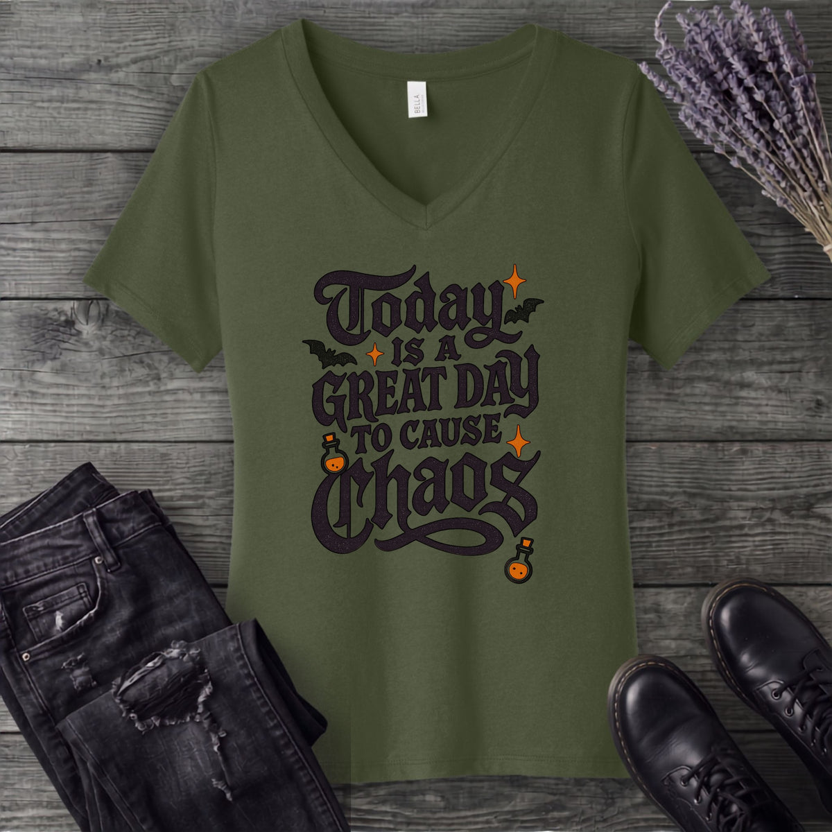 Today Is A Great Day To Cause Chaos V-Neck T-Shirt