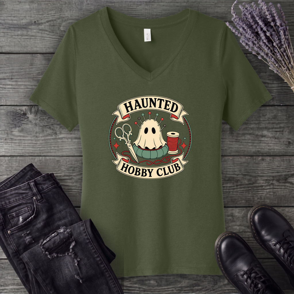 Haunted Hobby Club V-Neck T-Shirt