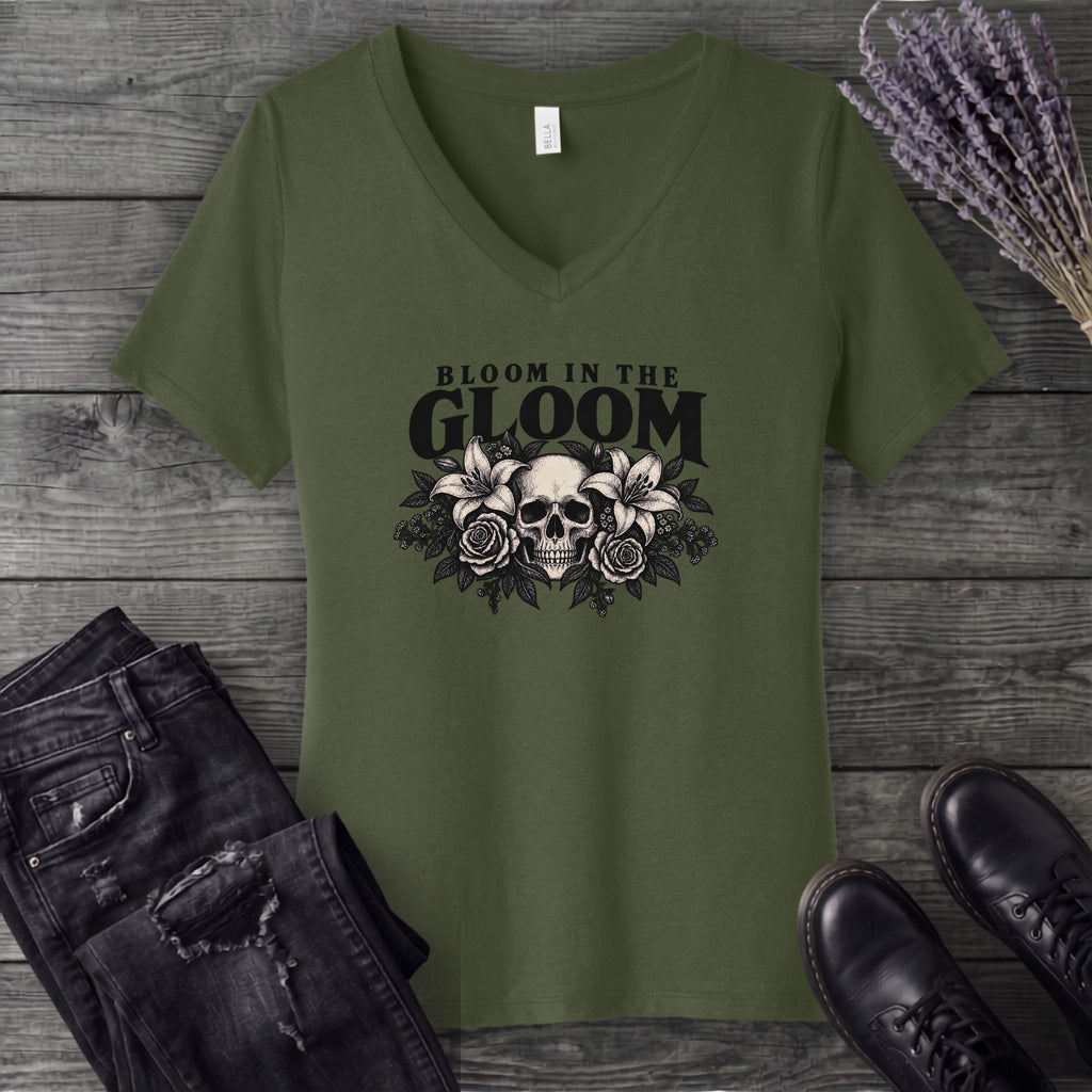 Bloom In The Gloom V-Neck T-Shirt