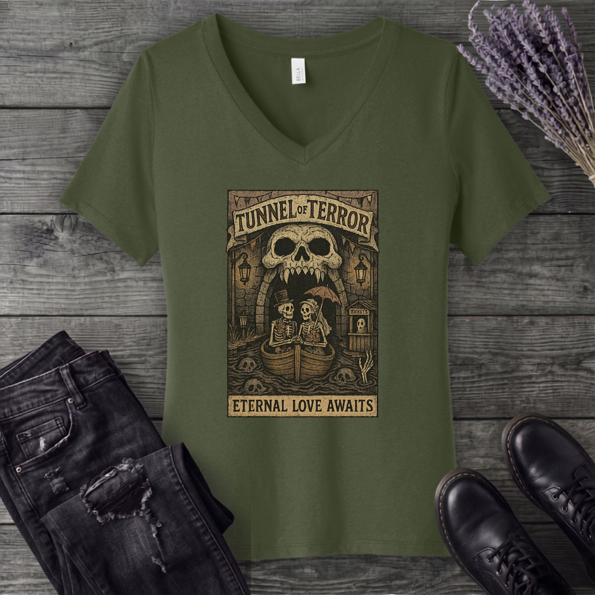 Tunnel Of Terror V-Neck T-Shirt