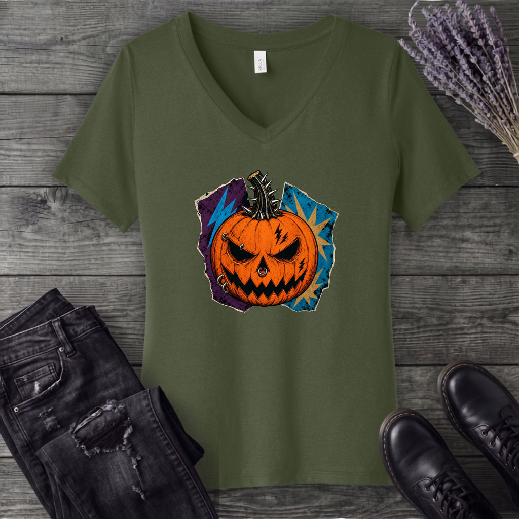 Punk-in V-Neck T-Shirt