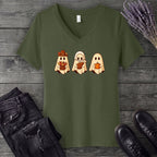 Thanksgiving Ghosts V-Neck T-Shirt