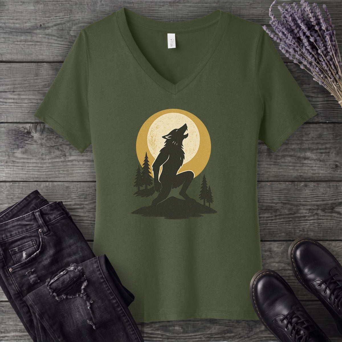 Werewolf Howl V-Neck T-Shirt