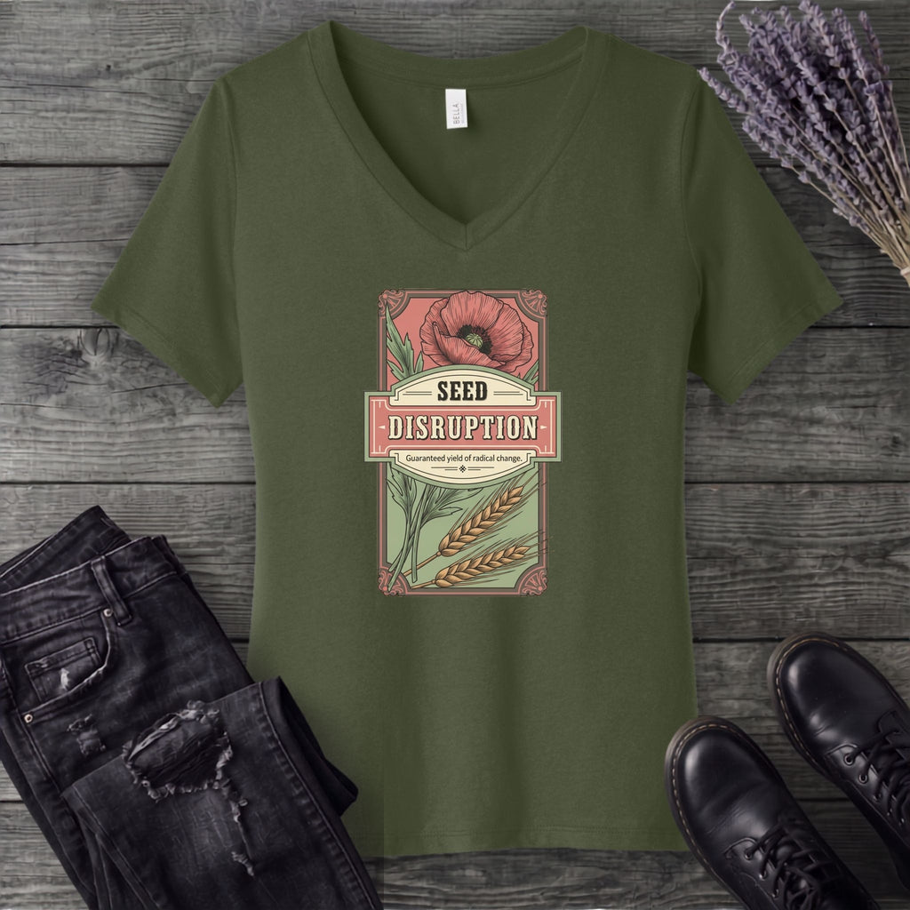 Seed Distruption V-Neck T-Shirt