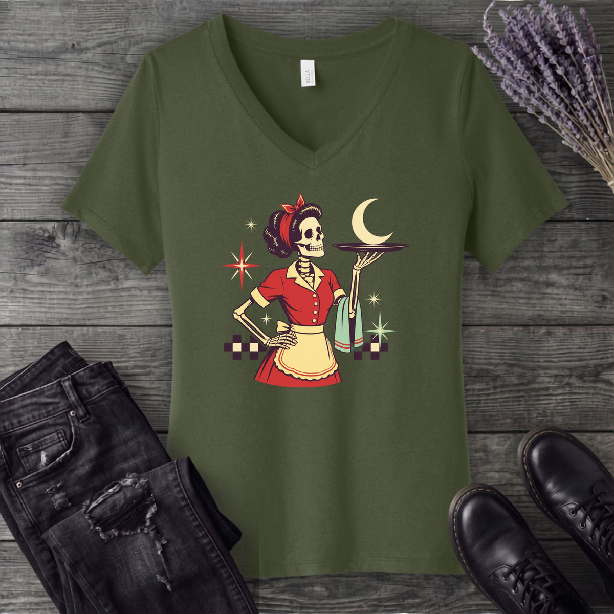 Serving V-Neck T-Shirt