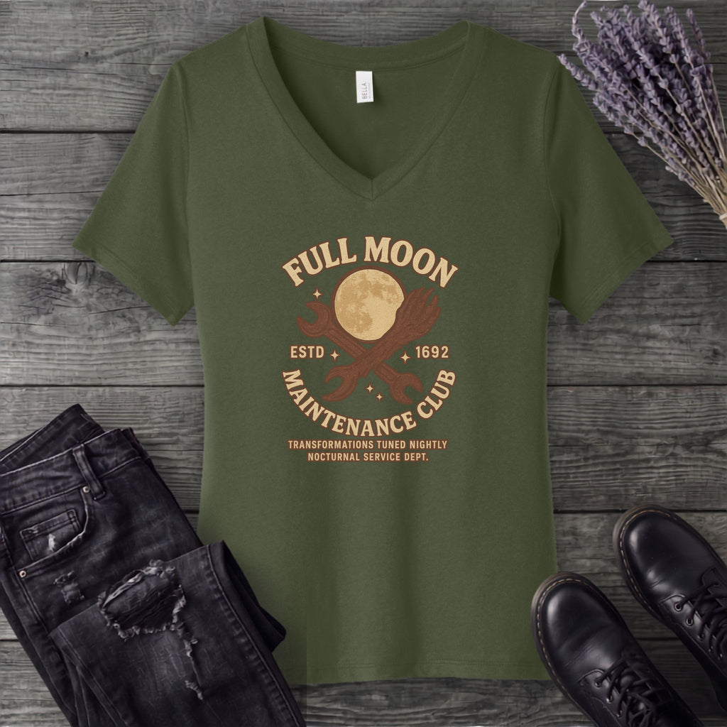 Full Moon Maintenance V-Neck T-Shirt