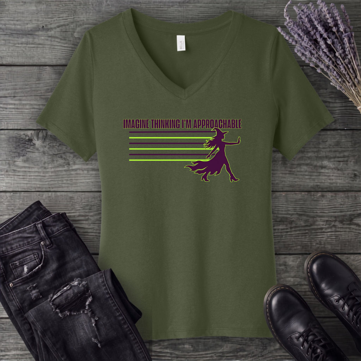Imagine Thinking I'm Approachable V-Neck T-Shirt