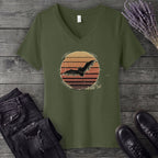 fade out grunge bat V-Neck T-Shirt
