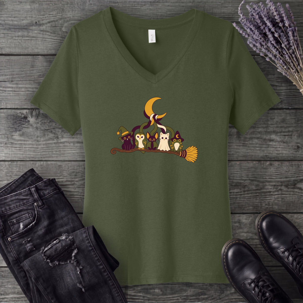 Tether To The Moon V-Neck T-Shirt